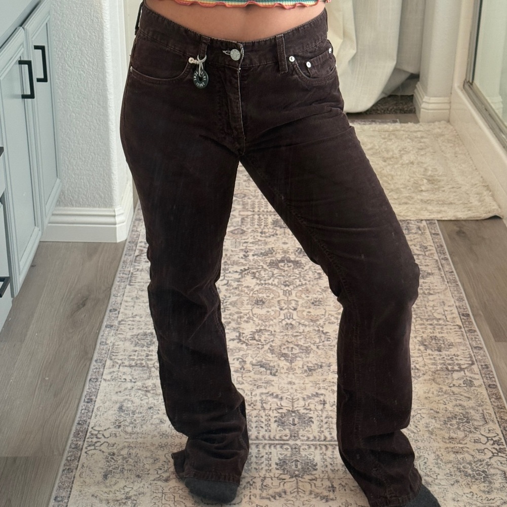 Acne Jeans Dark Brown Corduroy Jeans